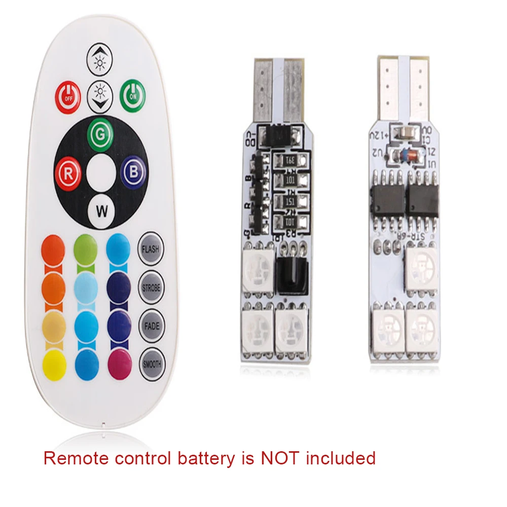 Светодиодные пульты дистанционного управления 18 SMD RGB T10 194 168 W5W 5050-6SMD для