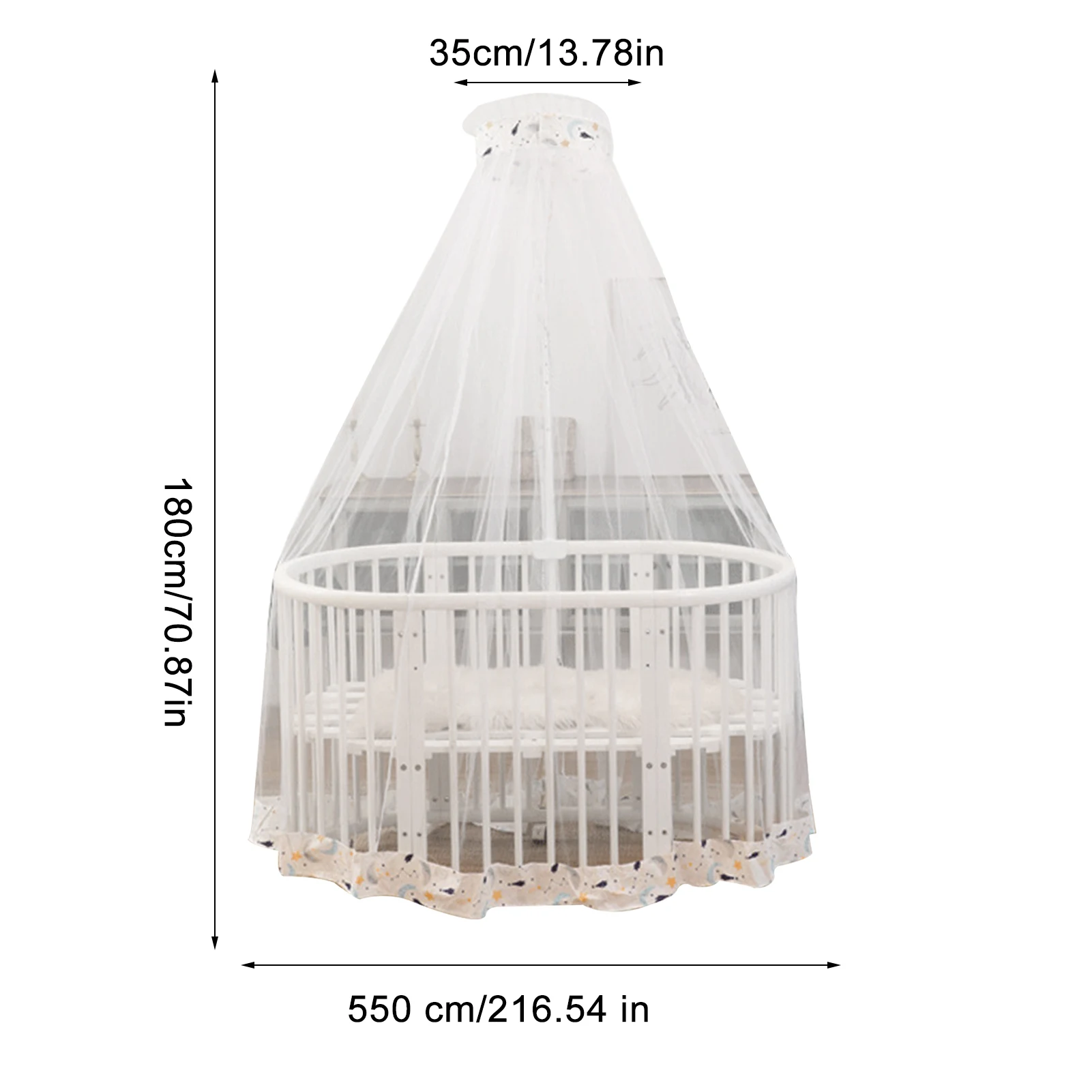 

Baby Mosquito Net Bed Canopy Play Tent Full-cover Crib Net Floor-standing Clip-on Crib Gauze Children Bedroom Decoration