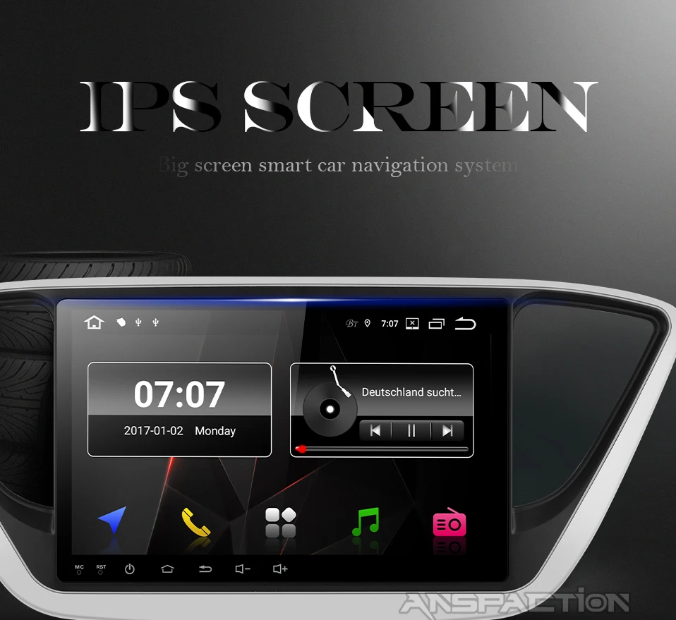 32G PX30 infispruce автомобильный DVD gps для hyundai Verna Solaris " Android 9,0 автомобильный ПК головное устройство 1024*600 Автомобильная Радио Навигация