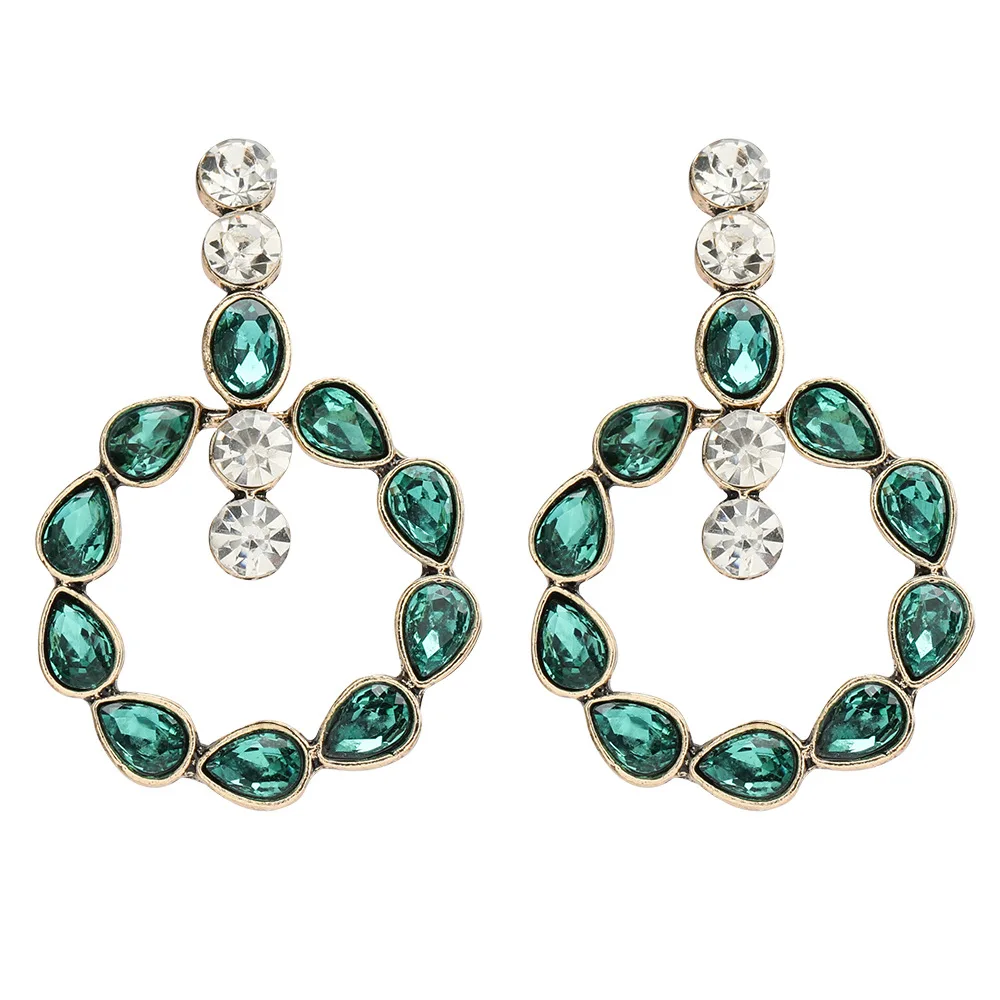 Серьги-подвески с кристаллами в богемном стиле ювелирные изделия модная