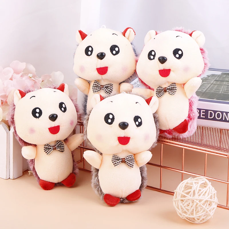 1 шт. маленькая игрушка в виде животного 12 см милый ежик плюшевая брелок украшение