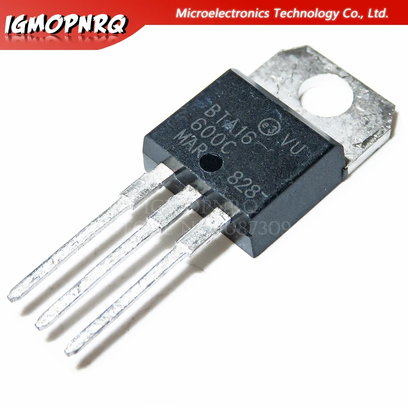 5pcs BTA16-600C BTA16 Triacs 16 Amp 600 Volt TO-220 новый оригинальный | Электронные компоненты и