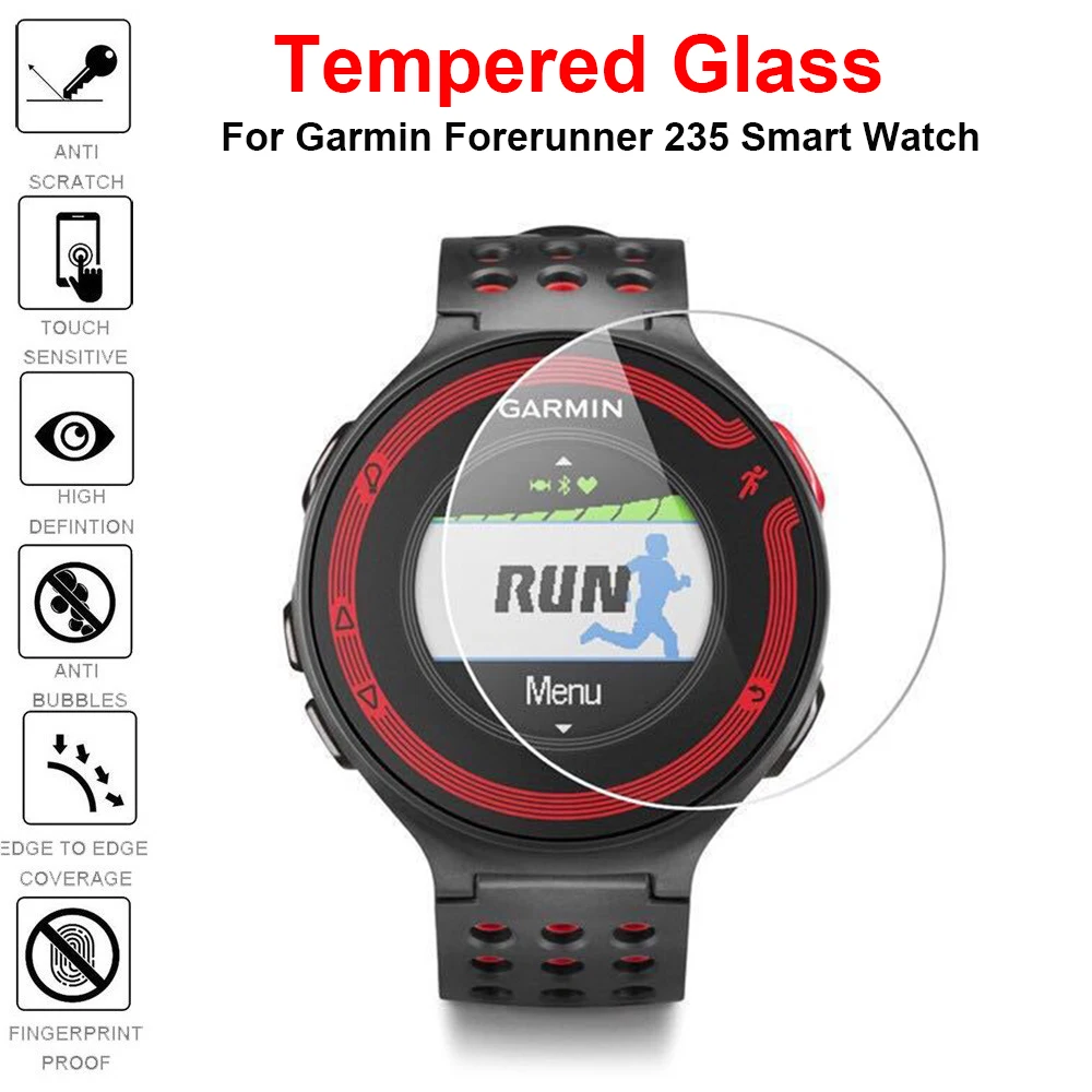 

3Pcs Tempered Glass Film for Garmin Forerunner 235 Sport SmartWatch Screen Protector film 9H 2.5D Anti-scratch Protective Film
