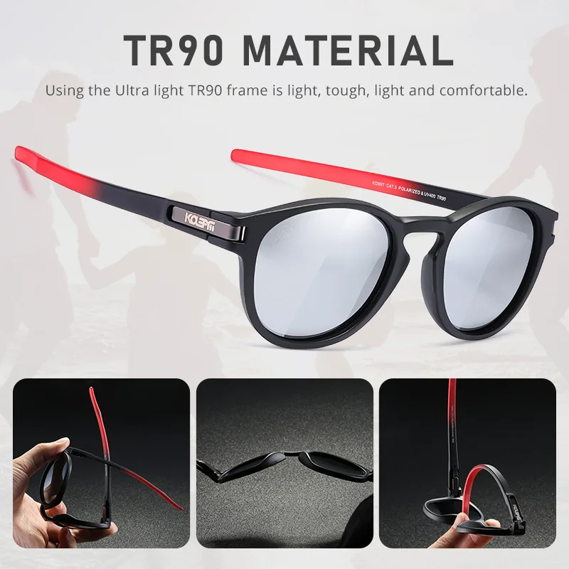 Мужские поляризационные солнцезащитные очки KDEAM Винтажные Солнцезащитные с