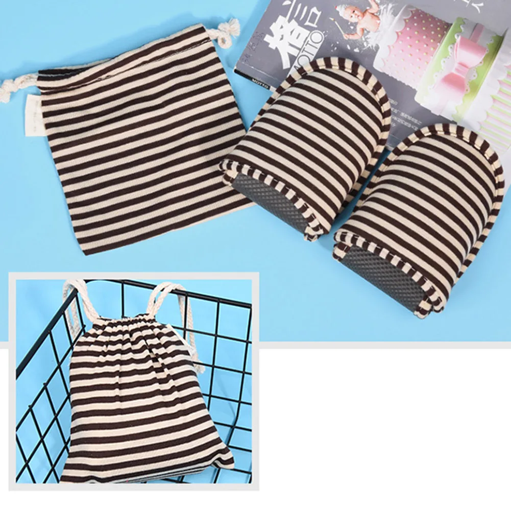 Простые тапочки унисекс Складывающиеся Нескользящие утолщенные в полоску для