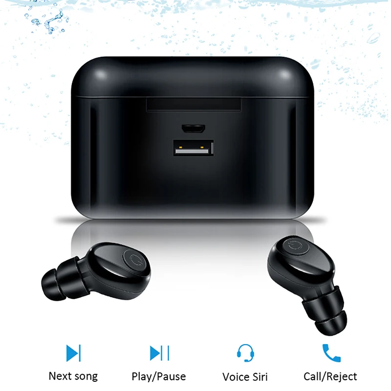 X8 наушники-вкладыши TWS мини беспроводные наушники с Bluetooth 6D стерео
