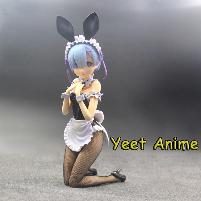 

Anime Figure Re:Life In A Different World From Zero Kneeling Ram,Rem PVC Action Figure Static Collection Ornaments Toy Gift 30CM