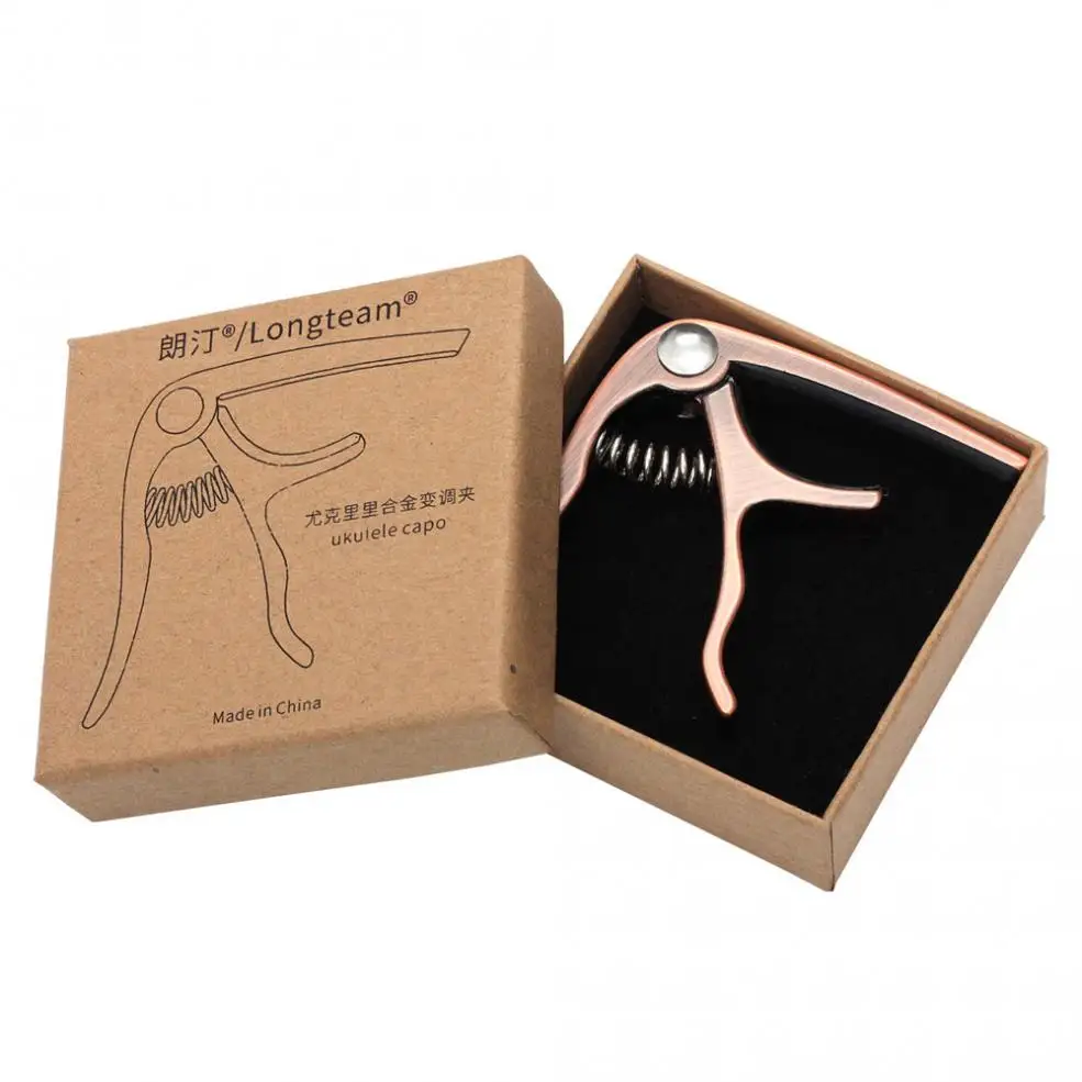 

High Quality Lightweight Zinc Alloy Ukulele Capo with High Grade Steel Spring and Perfect Silicon Cushions Accessories