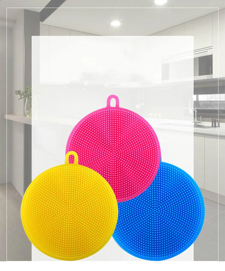 

Magic Cleaning Brushes Soft Silicone Dish Bowl Pot Pan Cleaning Scouring Pads Cooking Cleaning Tool Kitchen Accessories