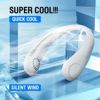 mini portable bladeless neck fan rechargeable air cooler cooling fan wearable neckband leafless hanging sports fans