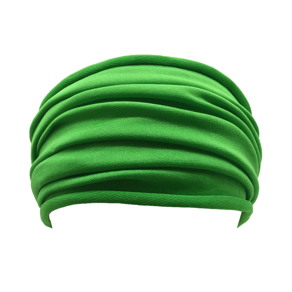 

13 Colors Nonslip Elastic Folds Yoga Hairband Fashion Wide Sports Headband Running Accessories Summer Stretch Hair Band