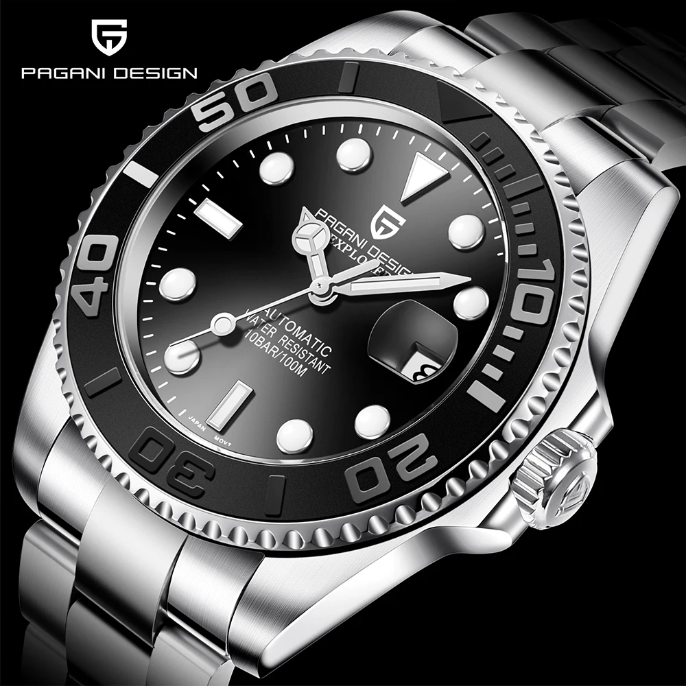 PAGANI DESIGN Top Brand Men Mechanical Watch Luxury Waterproof Automatic Stainless Steel Business reloj hombre | Наручные часы