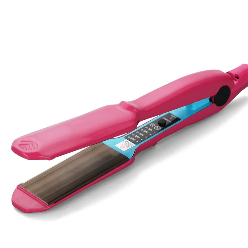 Утюжок для выпрямления волос с ЖК-дисплеем профессиональная плоская