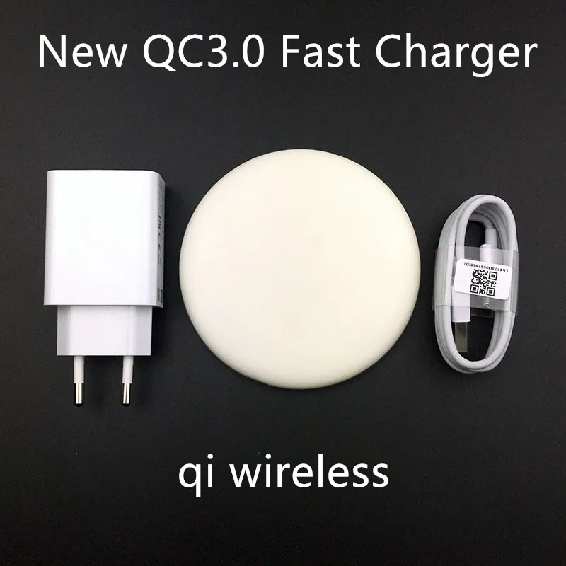 with New charger set Крепление для спортивной камеры Xiao mi qi Беспроводной Зарядное устройство mi x 2s 9 V/1A Быстрая Зарядка адаптер для mi 9 mi x 2s huawei 30 iphone 8 x xs max 11 pro max - Цвет: with New charger set