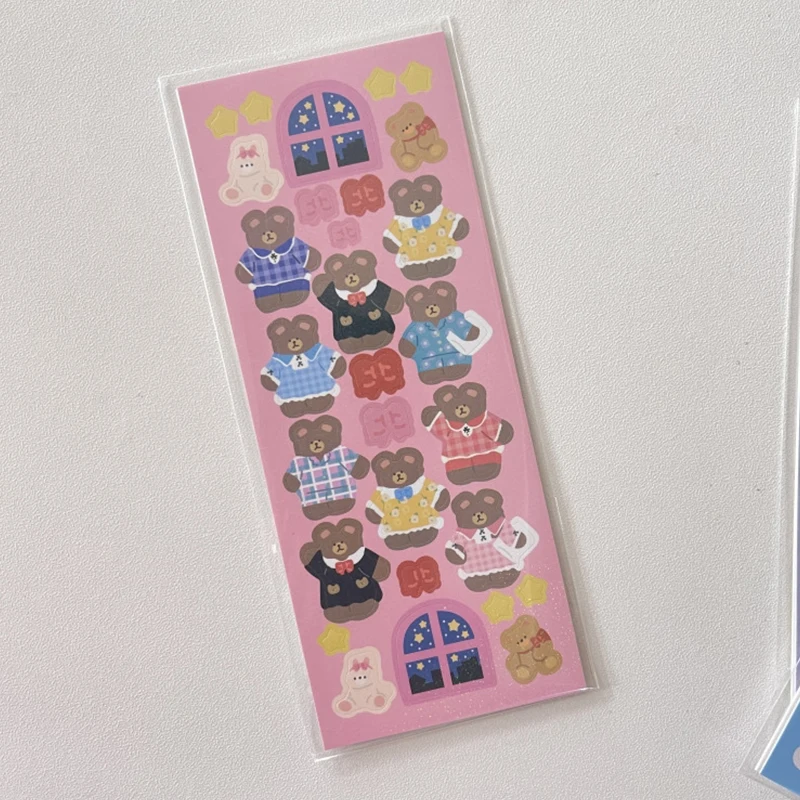 

1Set Laser Paper Cute Cartoon Glitter Animal Decorative Stickers for DIY Scrapbooking Water Bottle Journal Stationery Decoration
