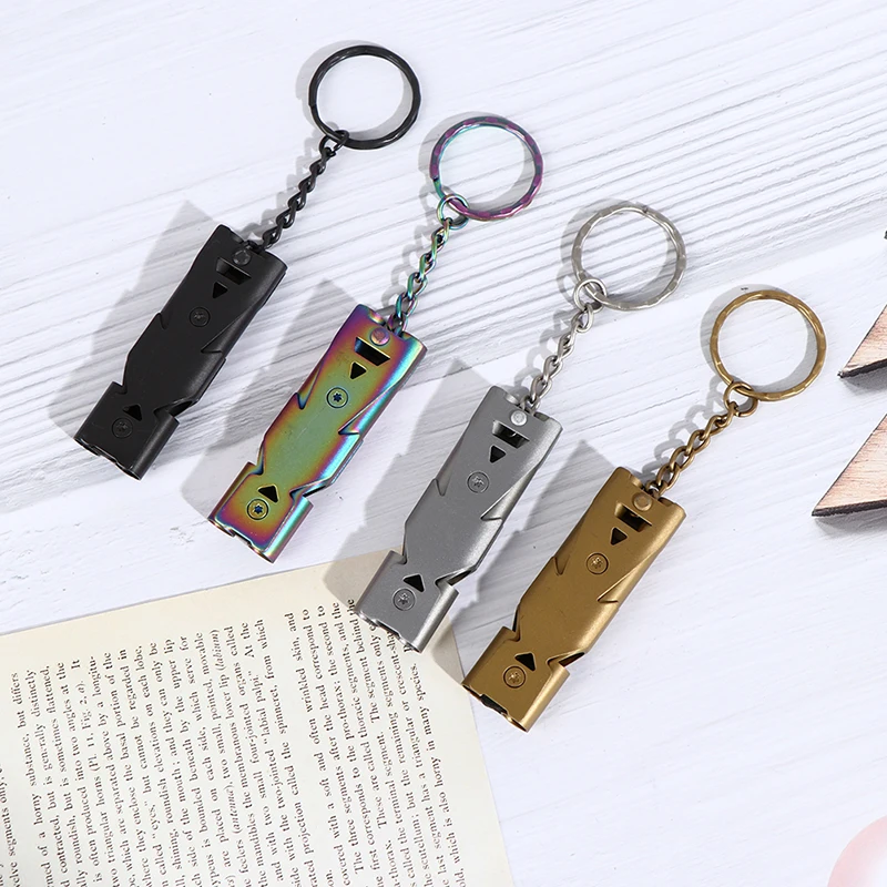 

1 шт., портативный брелок-свисток из нержавеющей стали
