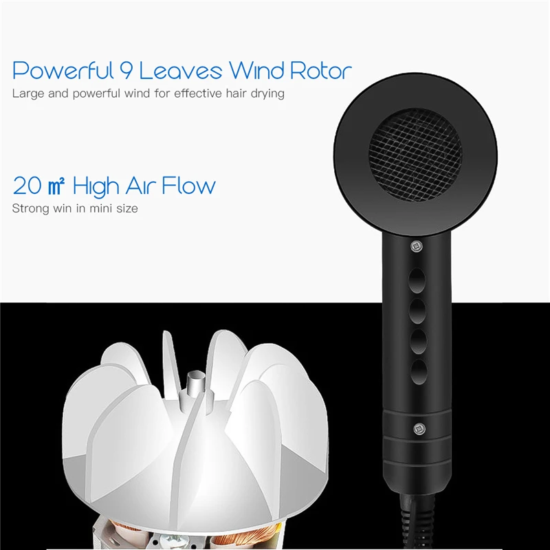 1500 Вт мини фен мощный ком Горячего Воздуха Фен для волос Сушилки пеленки