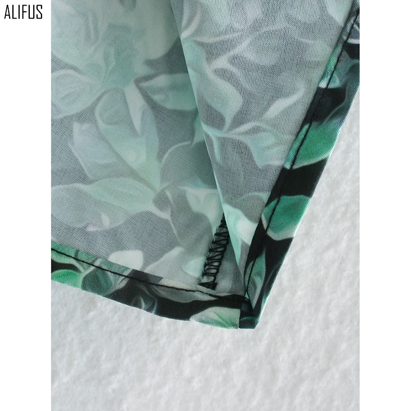 

2020 spring and autumn new European and American style women's temperament simple printing long-sleeved dress