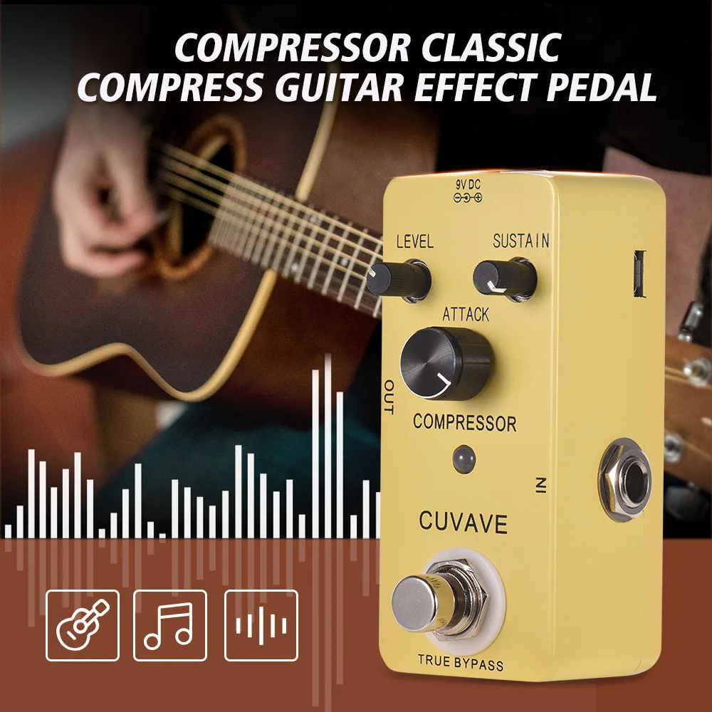 

COMPRESSOR Effect Guitar Pedal Classic Compress Guitar Effect Pedal Zinc Alloy Shell True Bypass guitar pedal guitar accessories