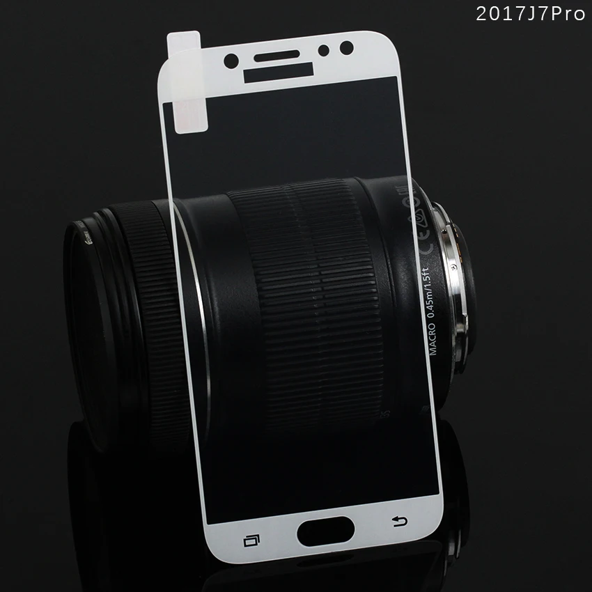 3D Full Cover Tempered Glass For Samsung Galaxy J7 Pro (2017) Screen Protector J730 Film | Мобильные телефоны и