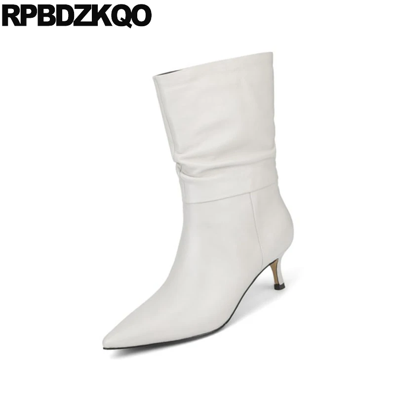 Женские ботильоны ручной работы на шпильке черные короткие ботинки из