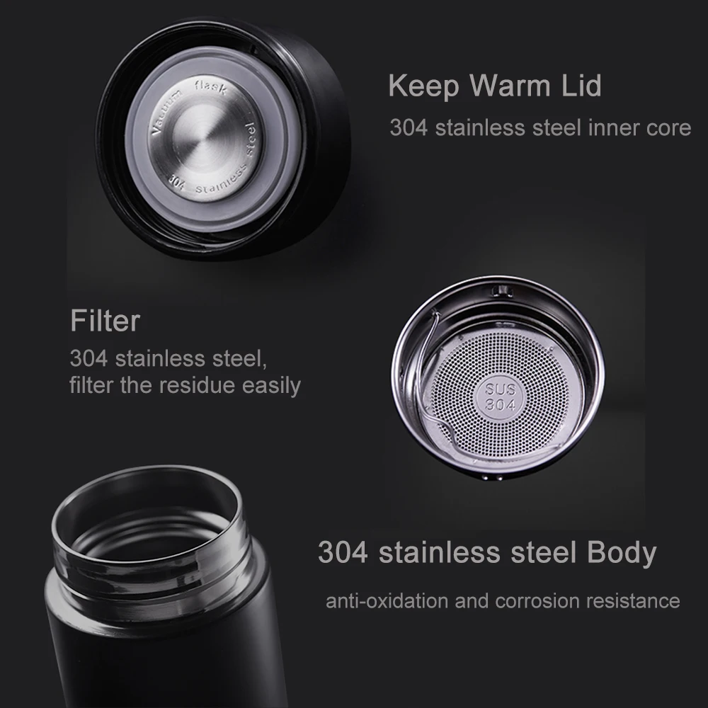 Бутылка для воды из нержавеющей стали 500 мл вакуумная Изолированная бутылка