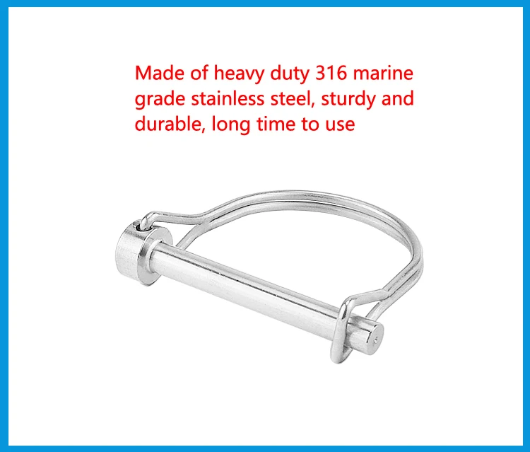 4 шт. SS 316 PTO Pin Круглый арочный вал провода Блокировка вала предохранительная