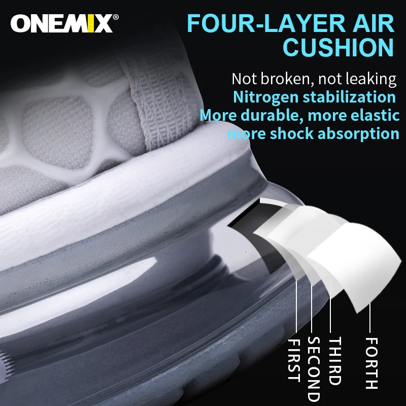 ONEMIX Hot Men Road Sneakers Air Cushion Running Shoes for man Jogging Walking Breathable Mesh Outdoor Tennis Sport zapatillas