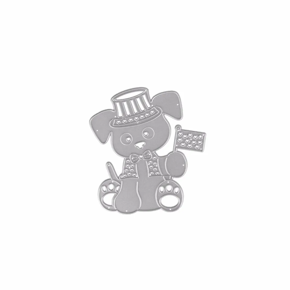 Металлические Вырубные штампы в виде слона флаг украшение для сделай сам