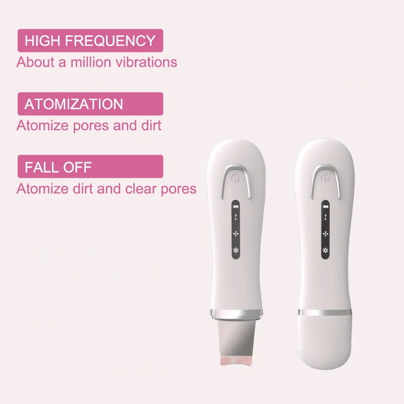

Ultrasonic Scrubber Deep Cleansing Face Scrubber Facial Cleansing Shovel Exfoliating Skin Scraper Peeling Beauty Instrument