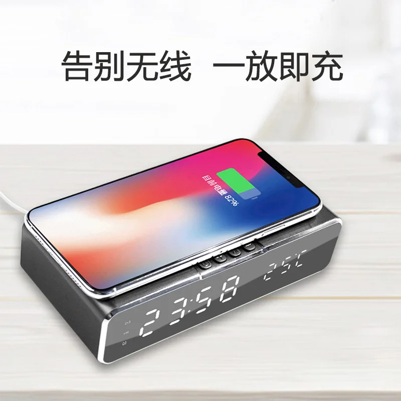 

Thermometer Alarm Clock Wireless Charger Multifunctional Mobile Phone Charging