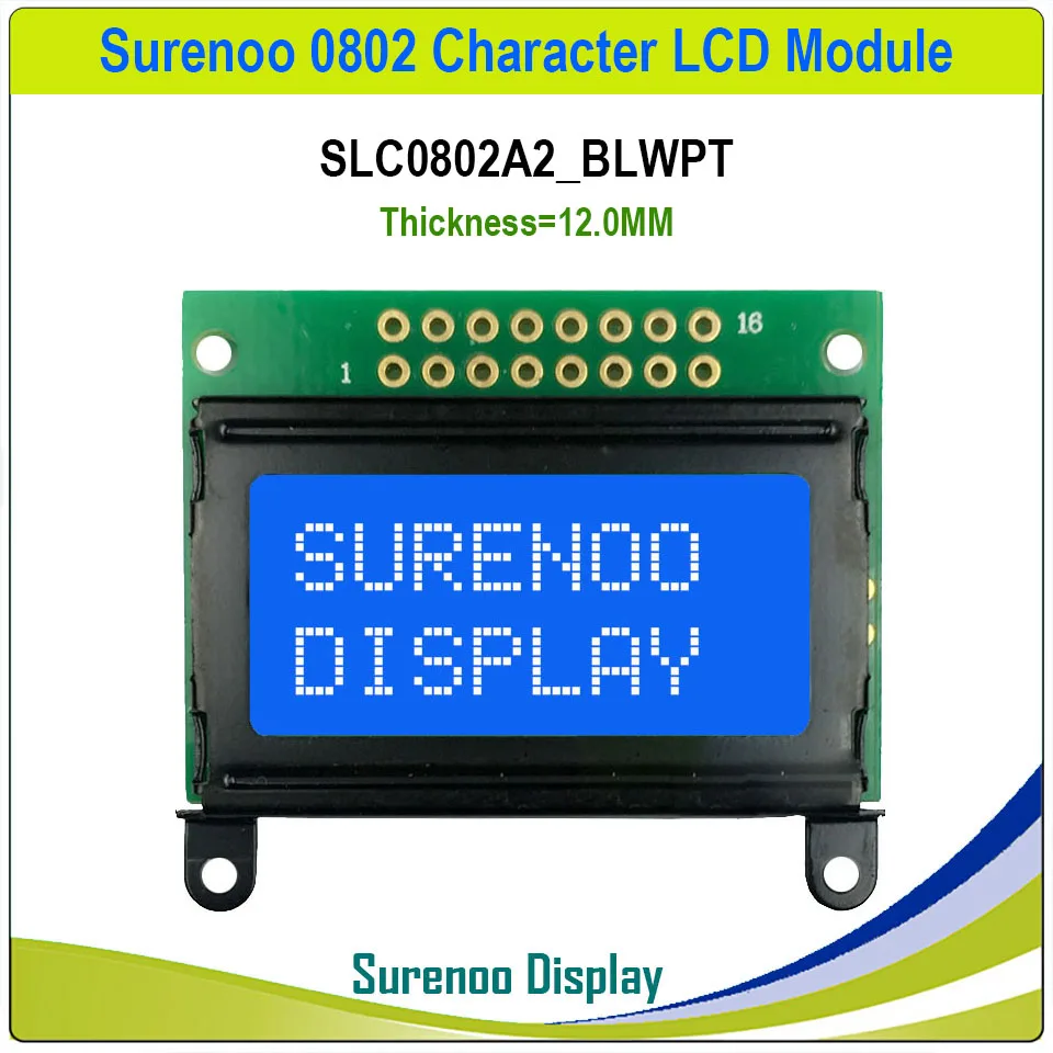 40*30 мм 8*2 0802 8X2 символьный ЖК модуль экран LCM с/без подсветки встроенный контроллер