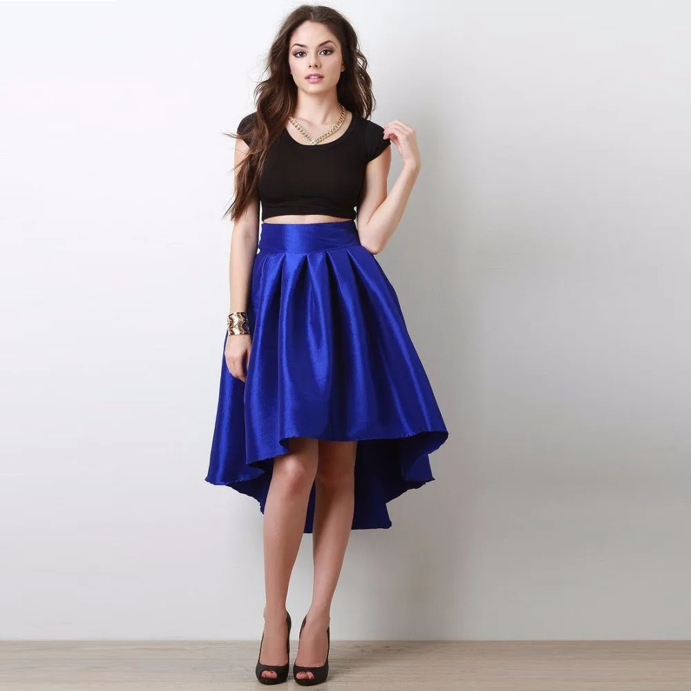 

Royal Blue Skirts Womens Custom Made Midi Skirt For Women Simple jupe longue femme
