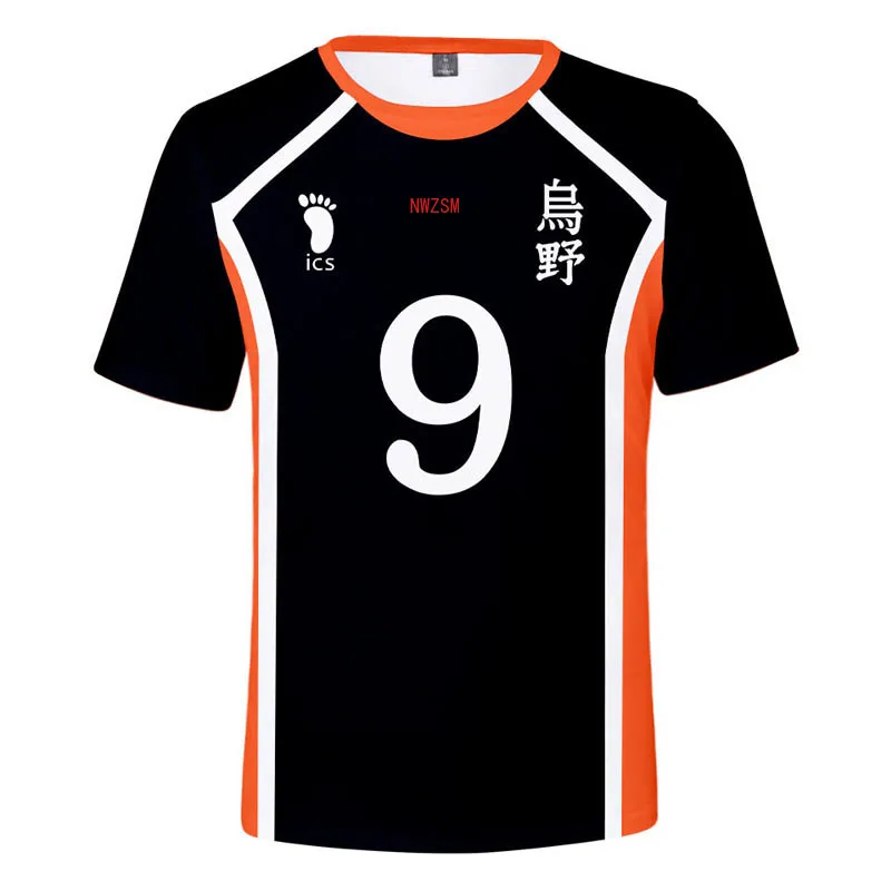 

Haikyuu!! Cosplay Costume Hinata Shoyo T-shirt Karasuno High School Volleyball Tops Kageyama Tobio Sweatshirt