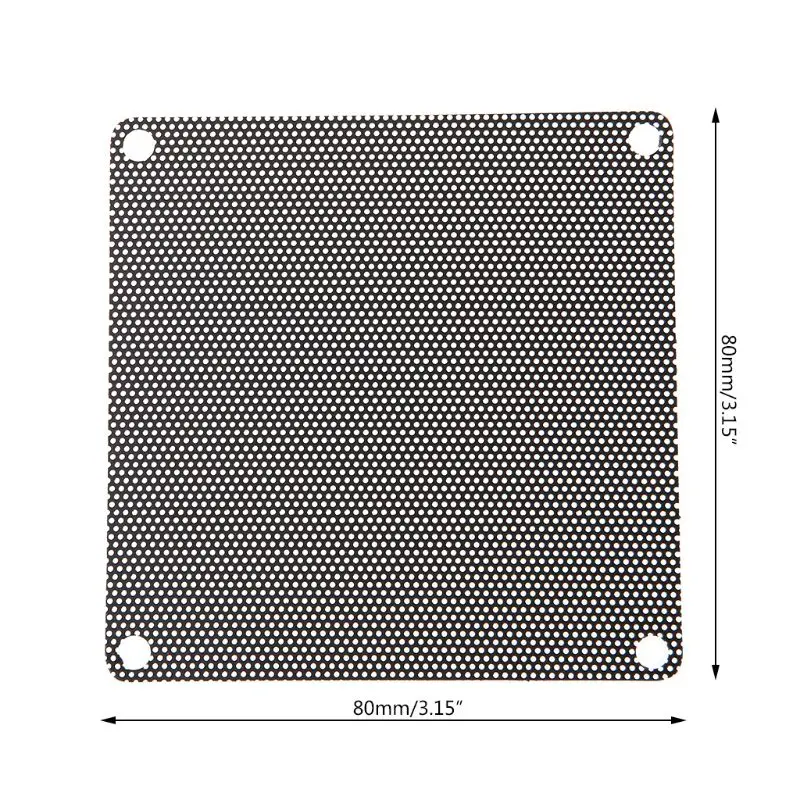 

5PCS PVC Fan Dust Filter PC Dustproof Case Cuttable Computer 80mm Mesh Black