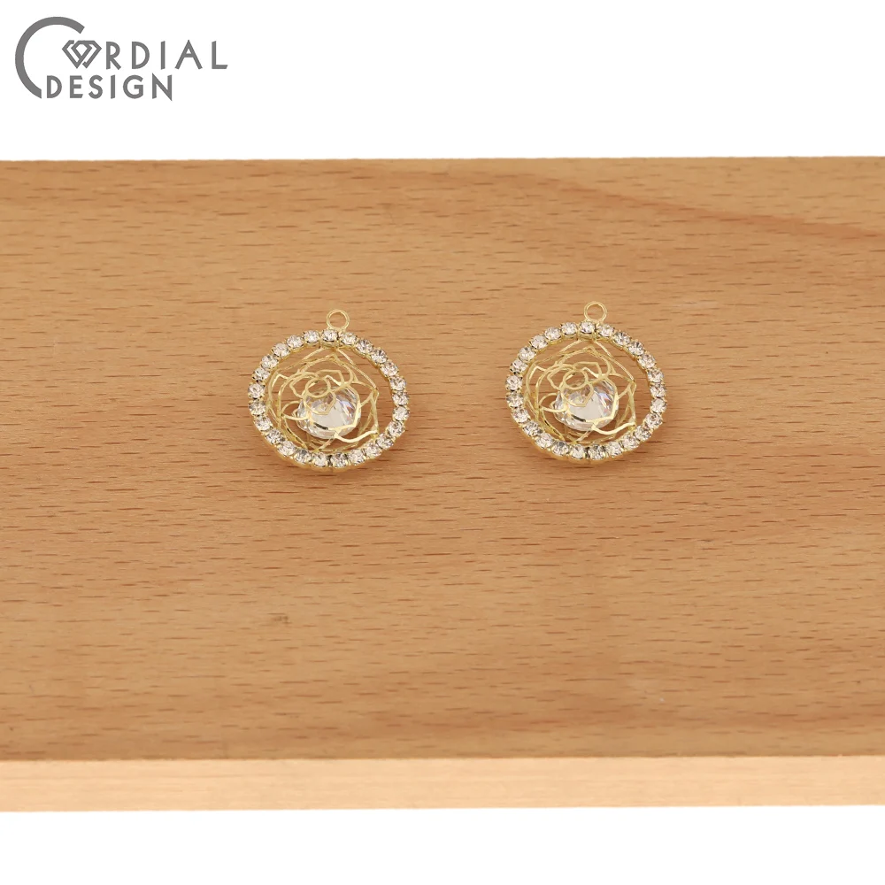 

Cordial Design 50Pcs 20*23MM Jewelry Accessories/Rhinestone CZ Charms/Claw/Round Shape/Hand Made/DIY Pendant/Earrings Making