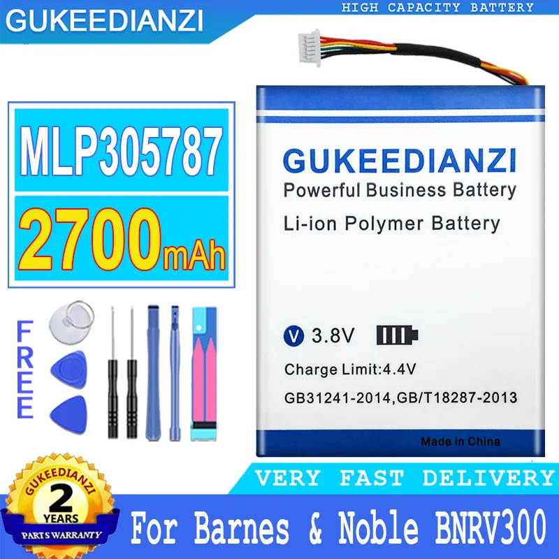 2700mAh GUKEEDIANZI Battery DR-NK03 MLP305787 S11ND018A for Barnes &amp Noble BNRV300 BNTV350 Nook Simple Touch 6&quot - купить по