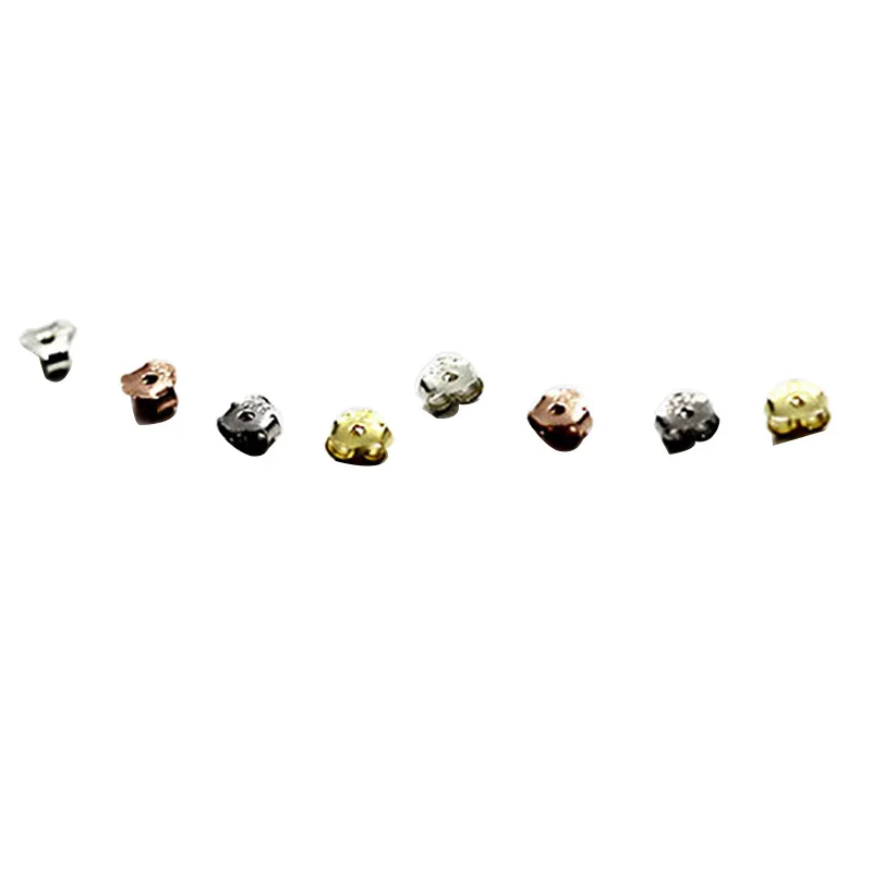 

2 Pcs 4mm Real 925 Sterling Silver Anti Allergy Bullet-shaped Round Earring Back Stoppers Ear Stu Earrings Cap Plugging Blocked
