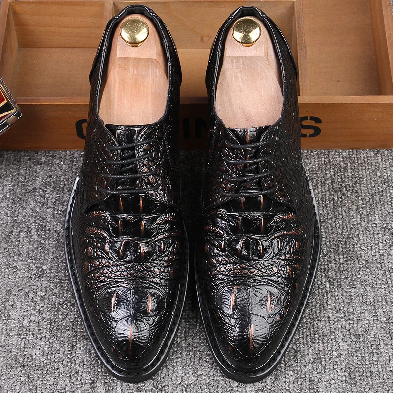

Men luxury brand male snake skin wedding evening oxford shoes for men Designer ballroom platform italian leather formal shoes