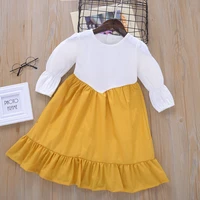 girls stitching sweet long sleeved dress toddler girl fall clothes toddler christmas outfits korean baby clothes autumn clothes