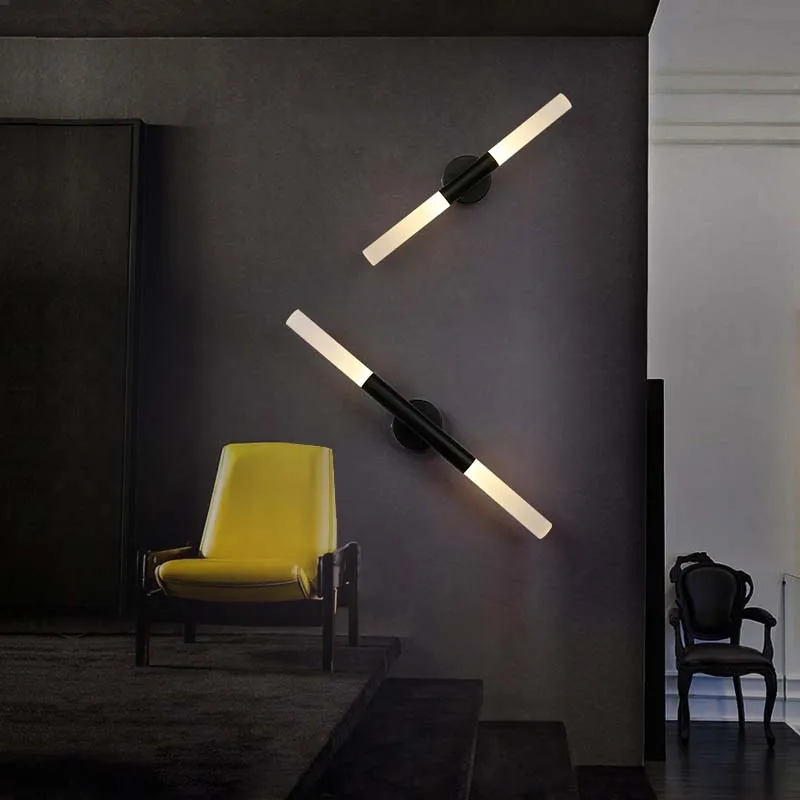 DENOLITE креативный роскошный черный/золотой светодиодный настенный светильник с