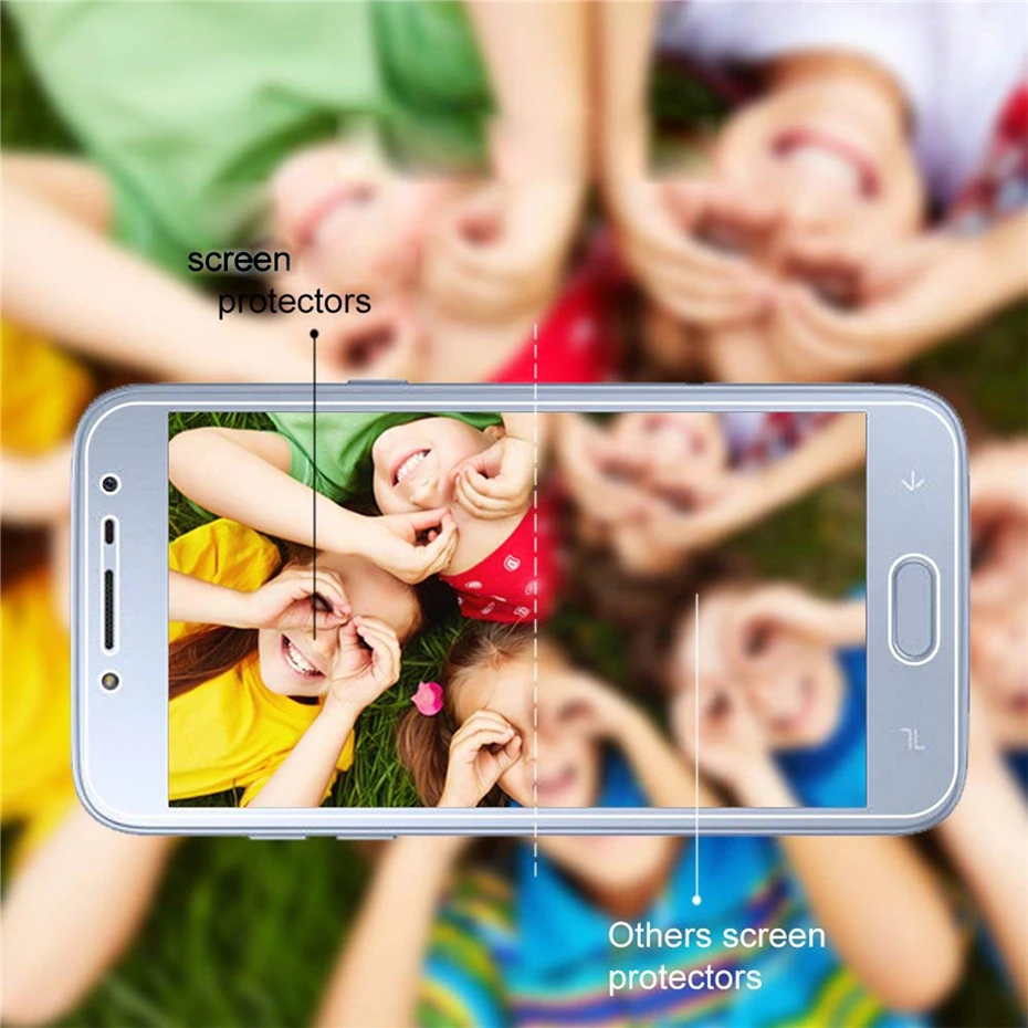 2 шт./лот закаленное стекло для защиты экрана Samsung Galaxy J3 J7 J1 J2 J5 Prime 2015 2016 2017 J701