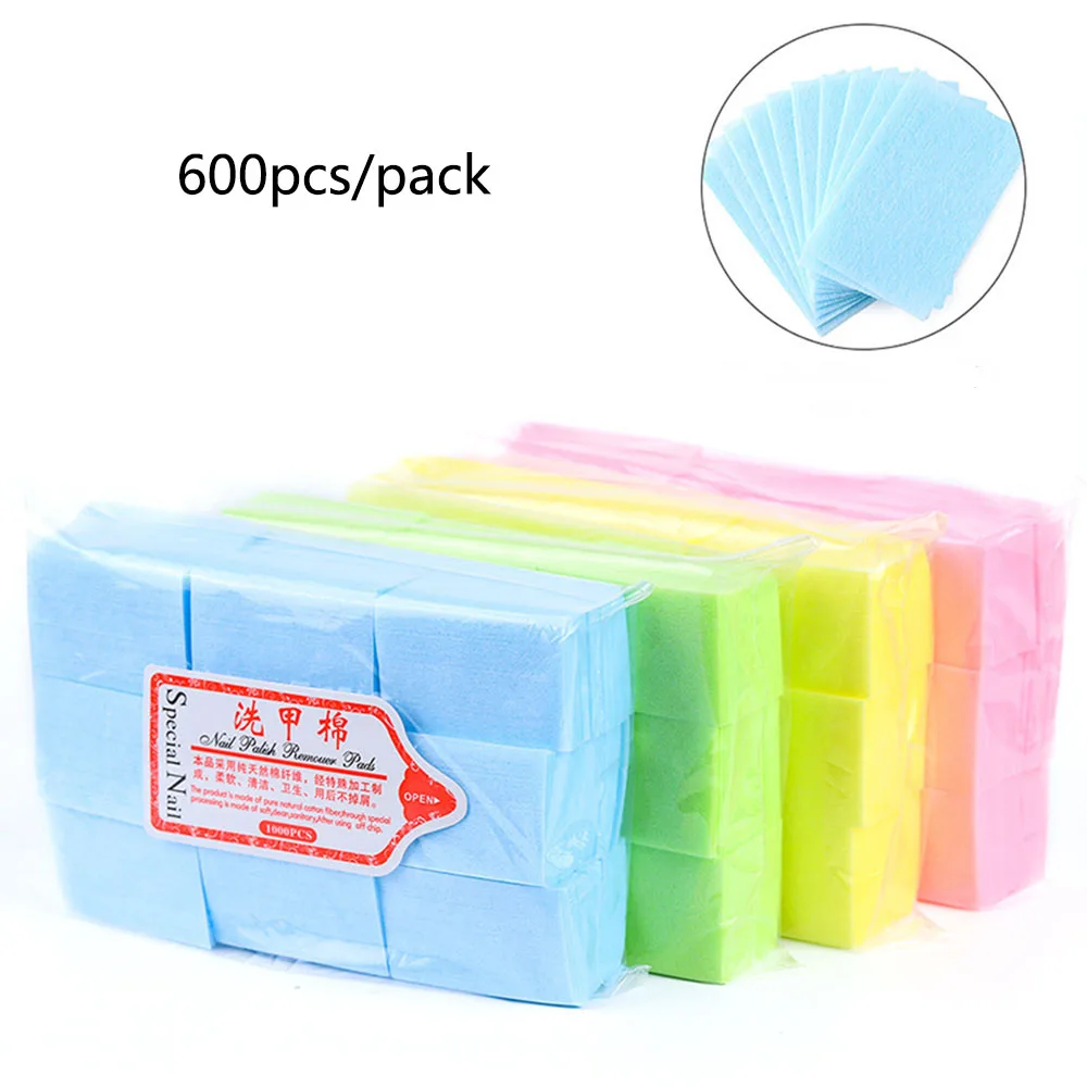Горячая Распродажа 600 шт./лот салфетки для снятия лака ногтей безворсовые