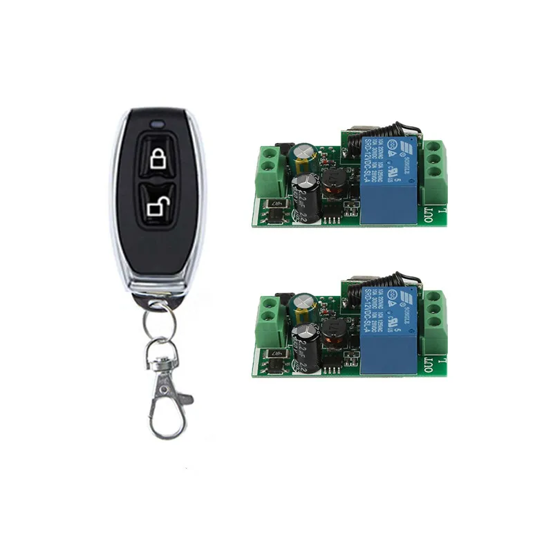 

QIACHIP 433Mhz Universal Wireless Remote Control Switch AC 110V 220V 1CH RF Relay Receiver Module + RF 433Mhz Remote Transmitter