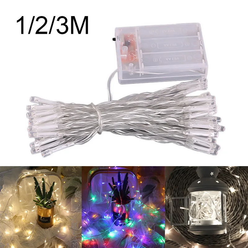 Светодиодный строка светящееся Рождественское украшение для дома серебряной