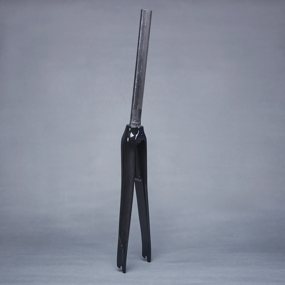 Без логотипа глянцевая вилка из углеродного волокна дорожный велосипед