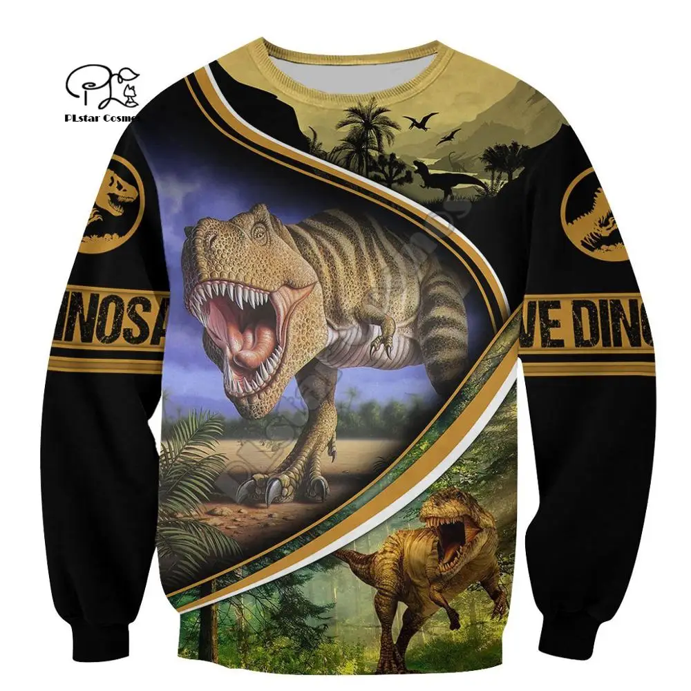 

PLstar Cosmos 3DPrint Hunter Hunting Dinosaur Animal Unisex Harajuku Streetwear Man/Woman Funny Hoodies/Sweatshirt/Jacket/-b16