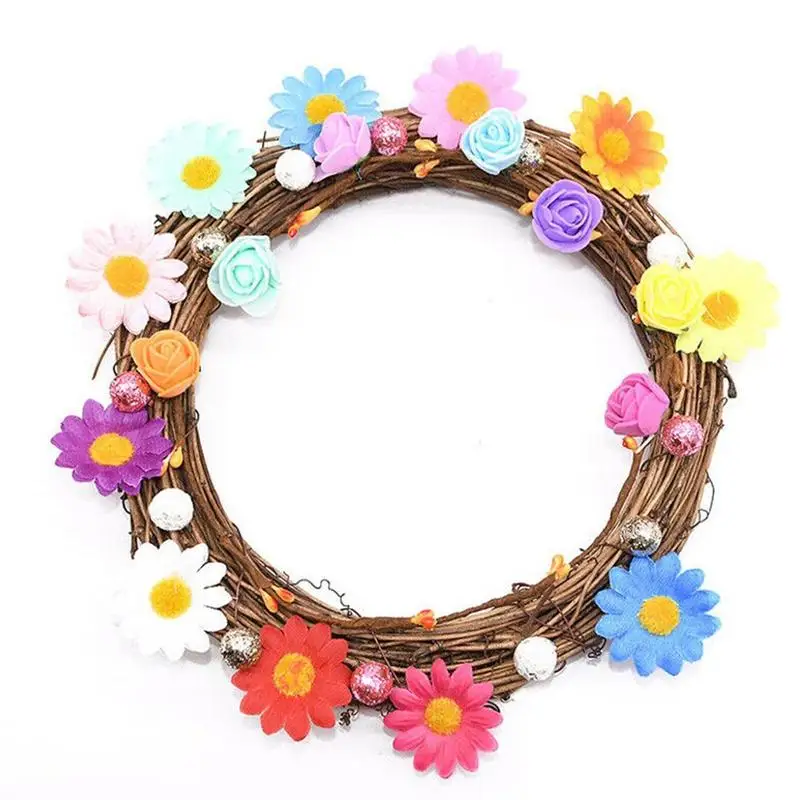 Пасхальный декоративный венок домашний декор натуральный из ротанга пасхальные