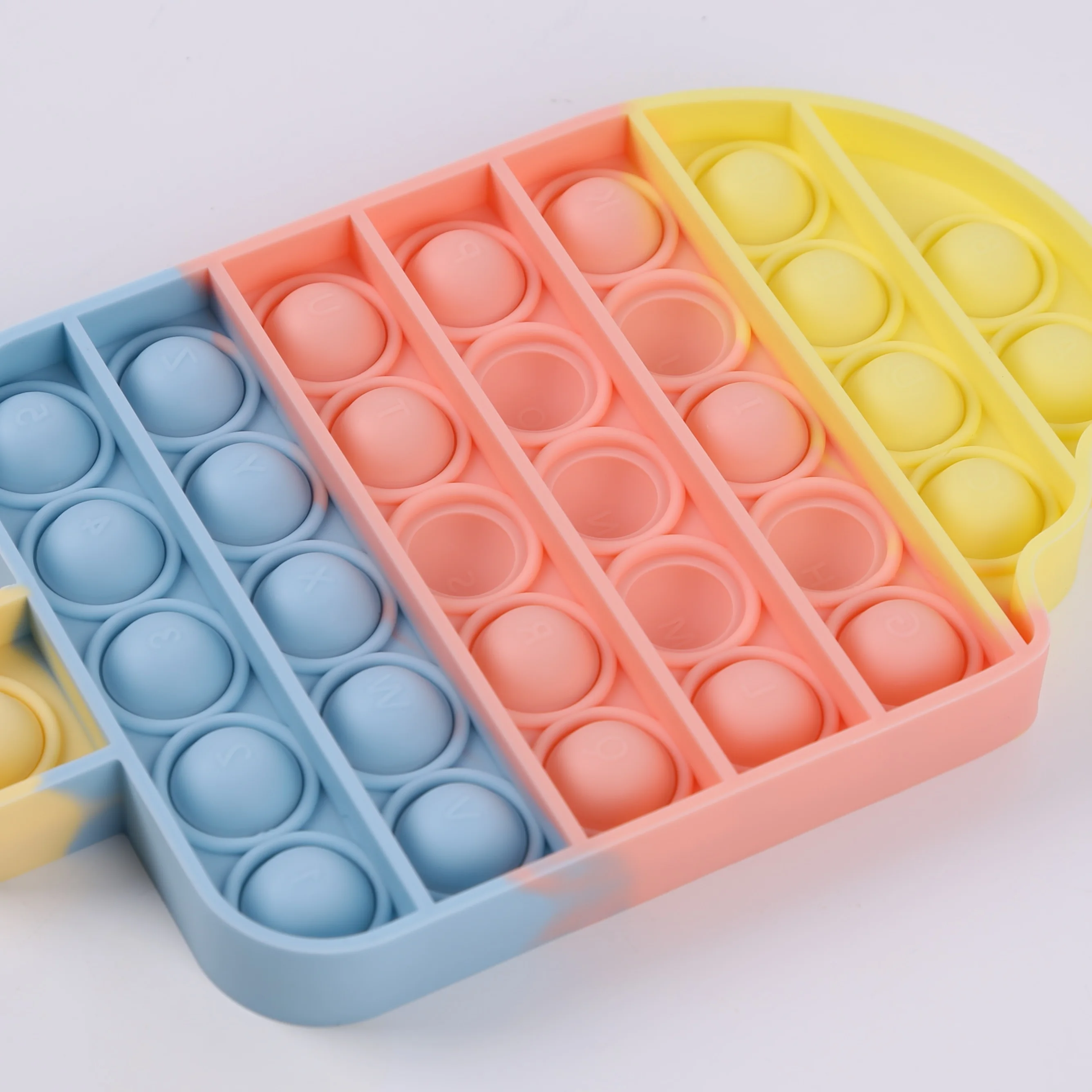 

Desktop Fun Ice Cream Shaped Push Bubble POP It Silicone Toys Children Adult Stress Reliever Fidget Squeeze Board Game Dropshipp