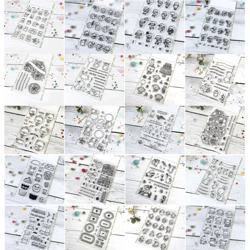 

hot brand Clear stamps set Animal Transparent stamp for DIY Scrapbooking Cards Crafts New 2020 06